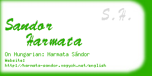 sandor harmata business card